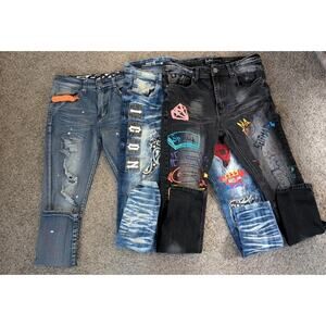 Lot of 3 Men’s Streetwear Jeans 32x30 Copper Rivet, Switch Remarkable PL32CRSR